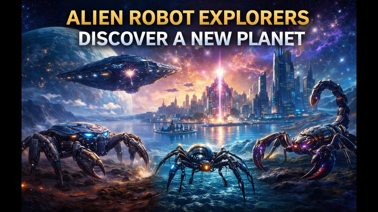Alien Robots Exploring a Mysterious Ocean Planet #robot #robots #ai #scifi #alien #space #galaxy