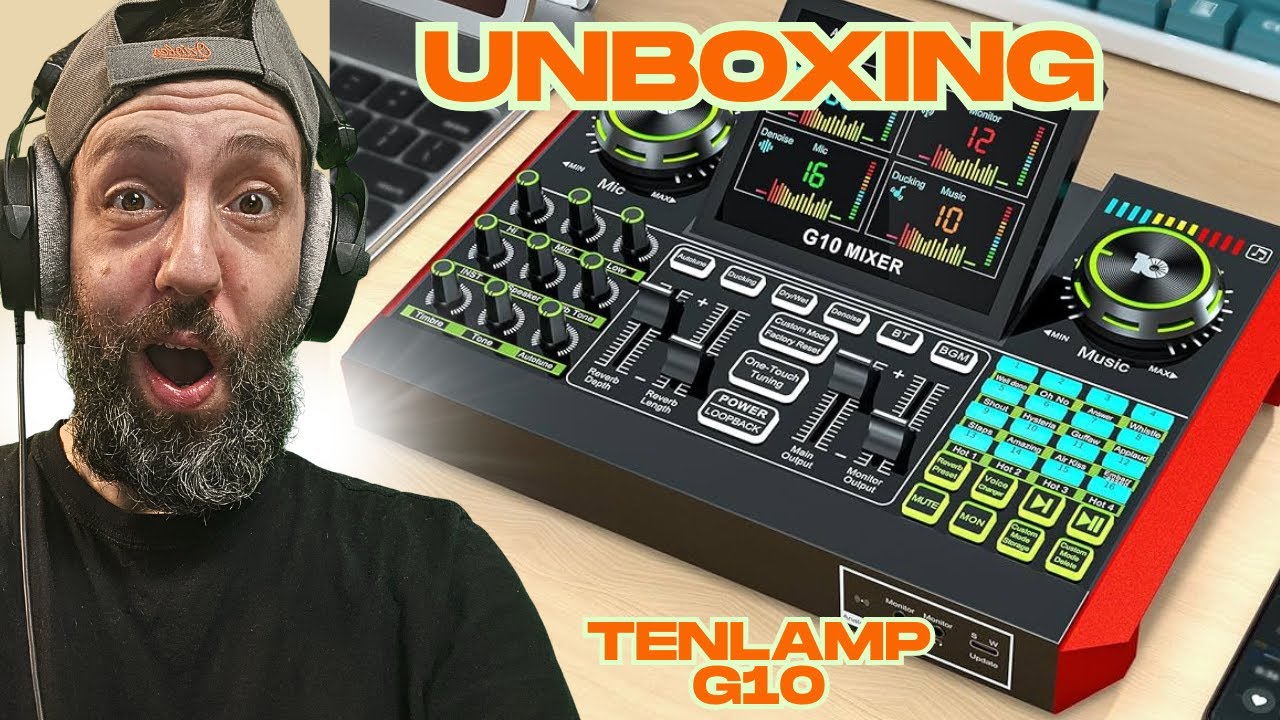 Unboxing Tenlamp G10 Audio Mixer/Interface And Install