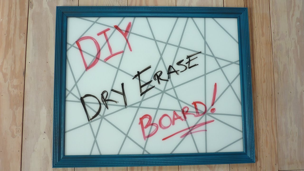 DIY Glass Dry Erase Board (Using Old Picture Frame)