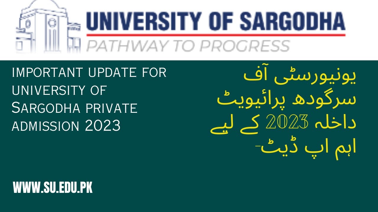Admission Schedule MA / MSc / M.Com, 2nd Annual Examinations, 2023