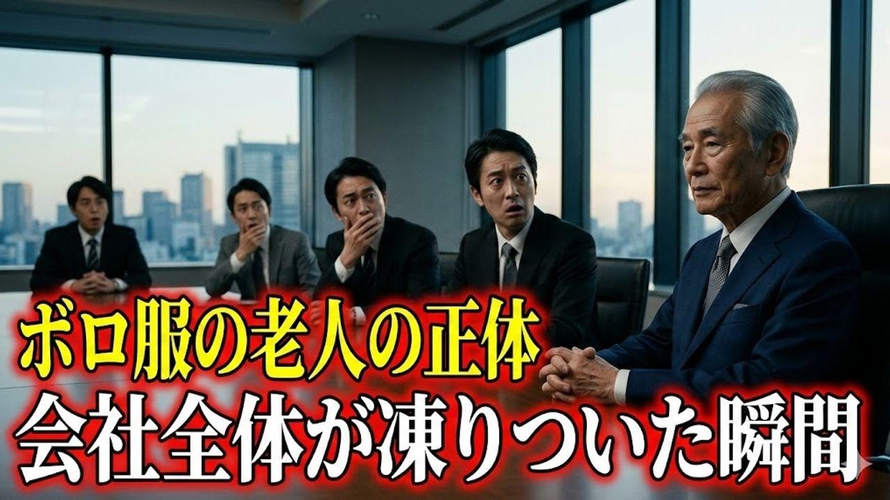 「帰れ！」と罵ったボロ服の老人。翌日、会長席に座る彼の姿に全社員が凍りついた
