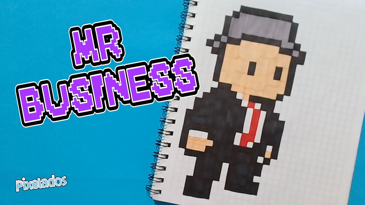 COMO DIBUJAR MR BUSINESS de STUMBLE GUYS PIXEL ART - PIXELADOS