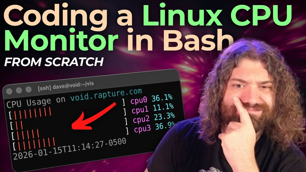 Building a Linux CPU Monitor in Bash From Scratch! small htop-like clone using the /proc filesystem