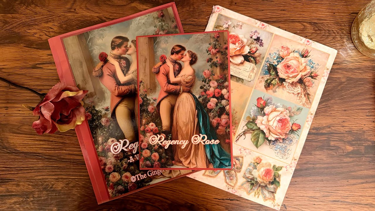 ASMR Tutorial Regency Rose Journal Made from Amazon Book |  @thegingerbreadprints