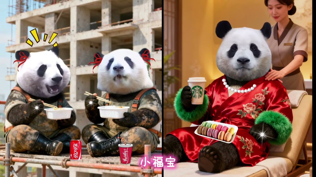 《花花小剧场》 完啦完啦，福猪猪也有八百个心眼子啦😂#来这吸熊猫 #大熊猫和花 #大熊猫和花和叶 #大熊猫福宝 #大熊猫