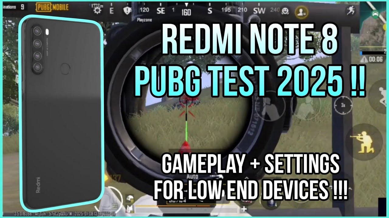 REDMI NOTE 8 PUBG TEST 2025 !! GAMEPLAY + SETTINGS