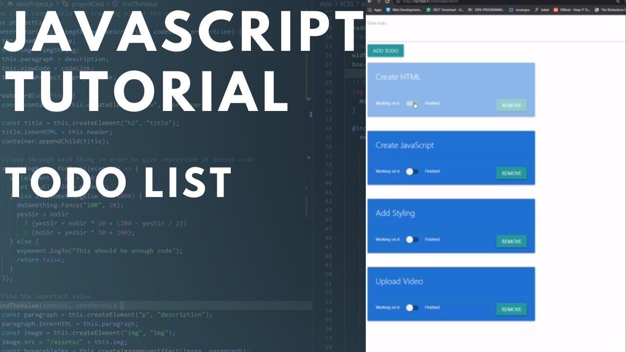 Vanilla JavaScript To Do List Project Tutorial
