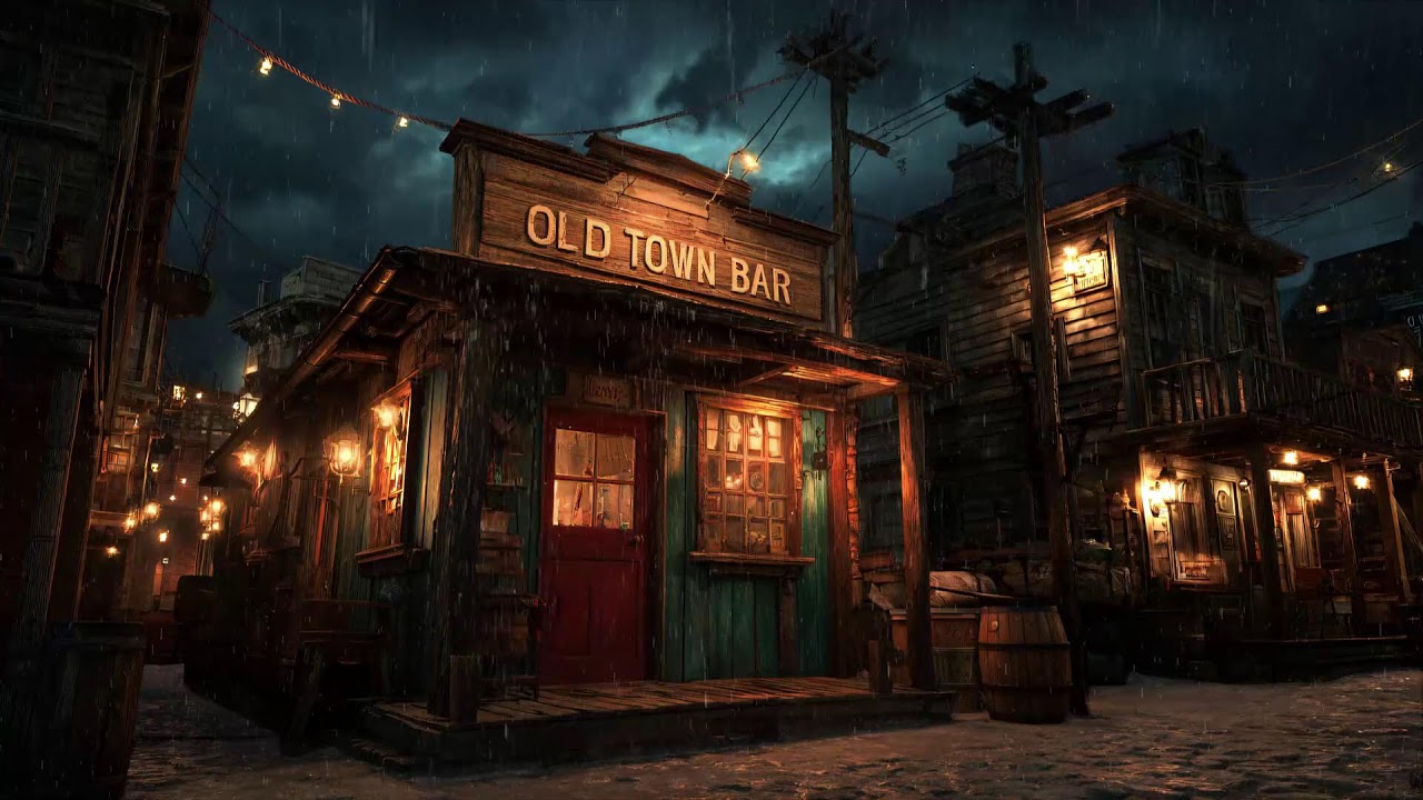 Silent Old Town Street • Rainy Western Lofi Ambience