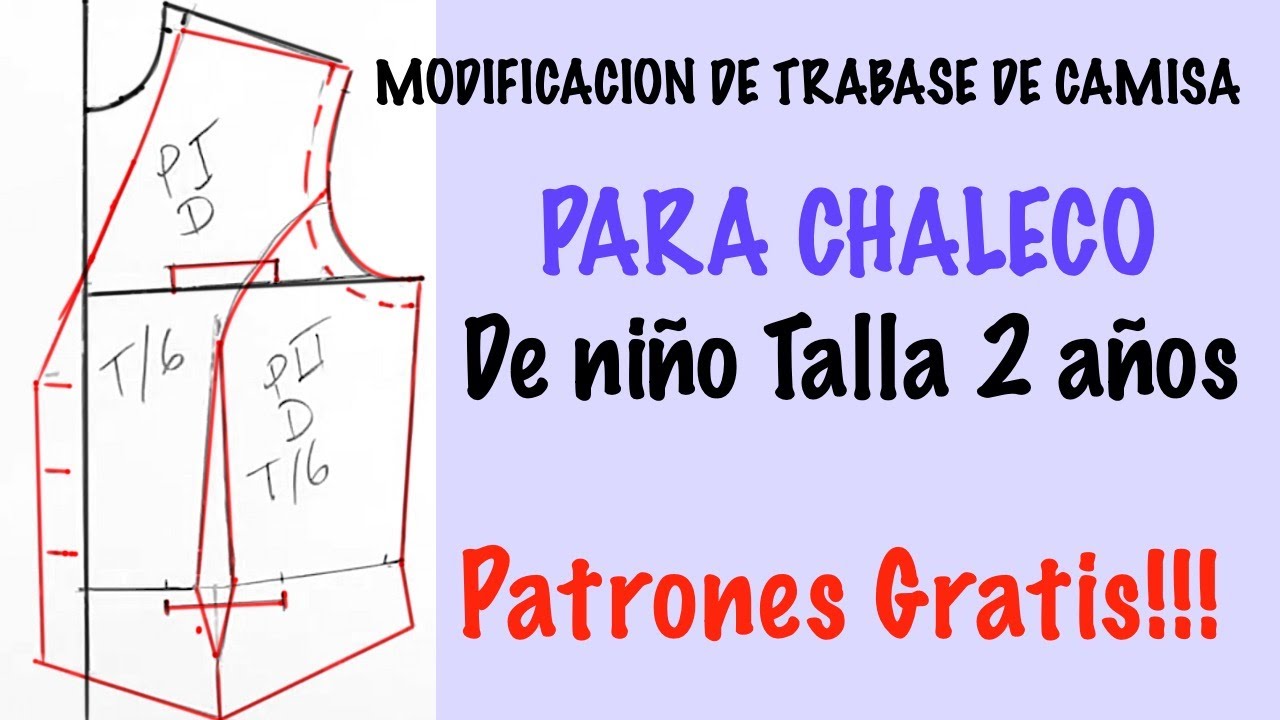 COMO TRAZAR EL CHALECO DE NIÑO, A PARTIR DE SU BASICO