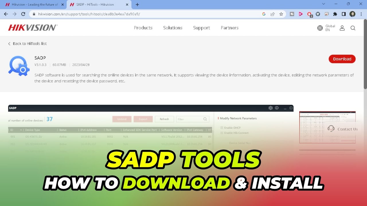 How To Download and Install Hikvision SADP Tool