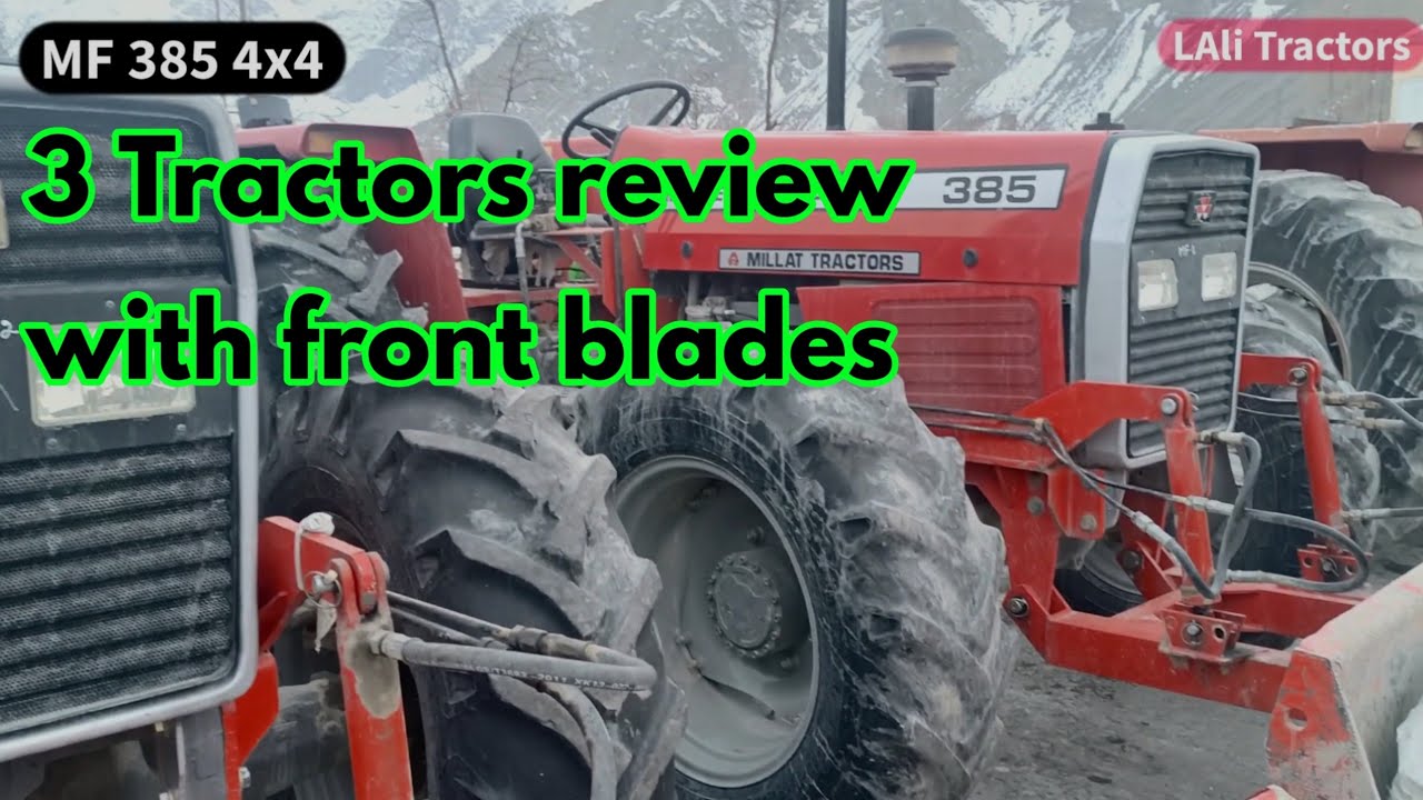 Fiat 640 Tractor | 2 Massey Ferguson 385 4x4 Tractor with front blade reviews