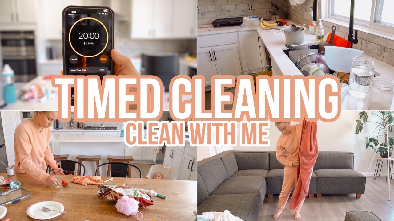 TIMED CLEAN WITH ME // STAY AT HOME MOM CLEANING MOTIVATION // CLEAN WITH ME // BECKY MOSS