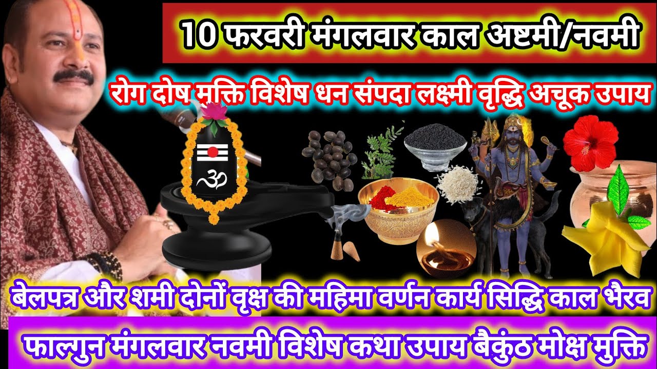 10 फरवरी मंगलवार कालअष्टमी/नवमी तिथि अष्टमी विशेष कथा उपाय लक्ष्मी वृद्धि मनोकामना पूर्ति अचूक उपाय🌿
