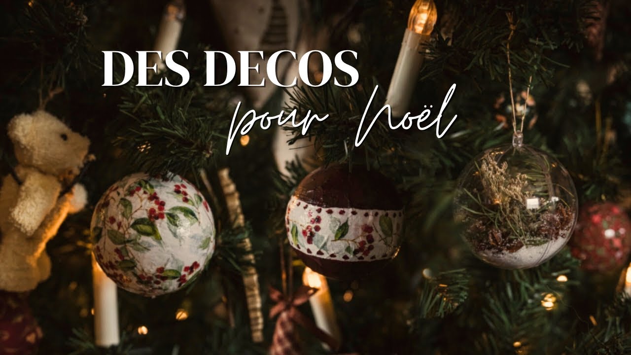 3 DIY décoratif pour Noël - décos pour le sapin et étoiles à suspendre | Slow VLOG