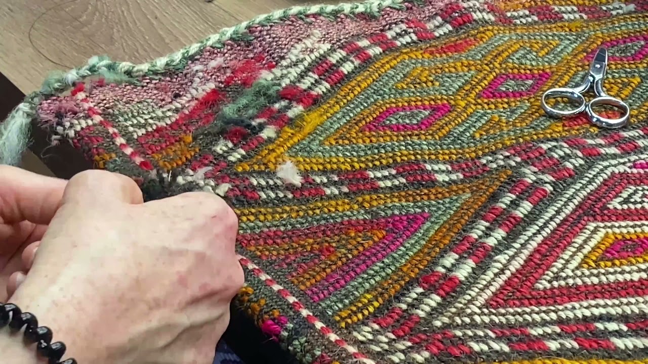Area Rug Upcycle To Pillow
