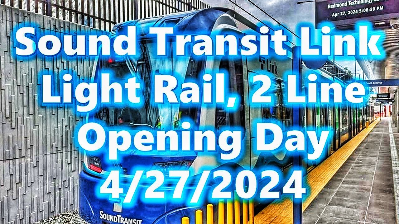 Sound Transit Link Light Rail, South Bellevue–Redmond Technology, Full rear view, 4/27/2024