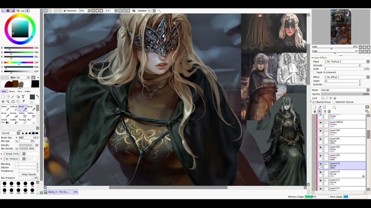 Timelapse drawing FIRE KEEPER