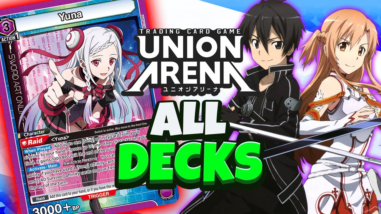 ALL SAO DECKS! 1st Place Regional Winning Lists! 22 Decks to Play Union Arena Sword Art Online Vol 2