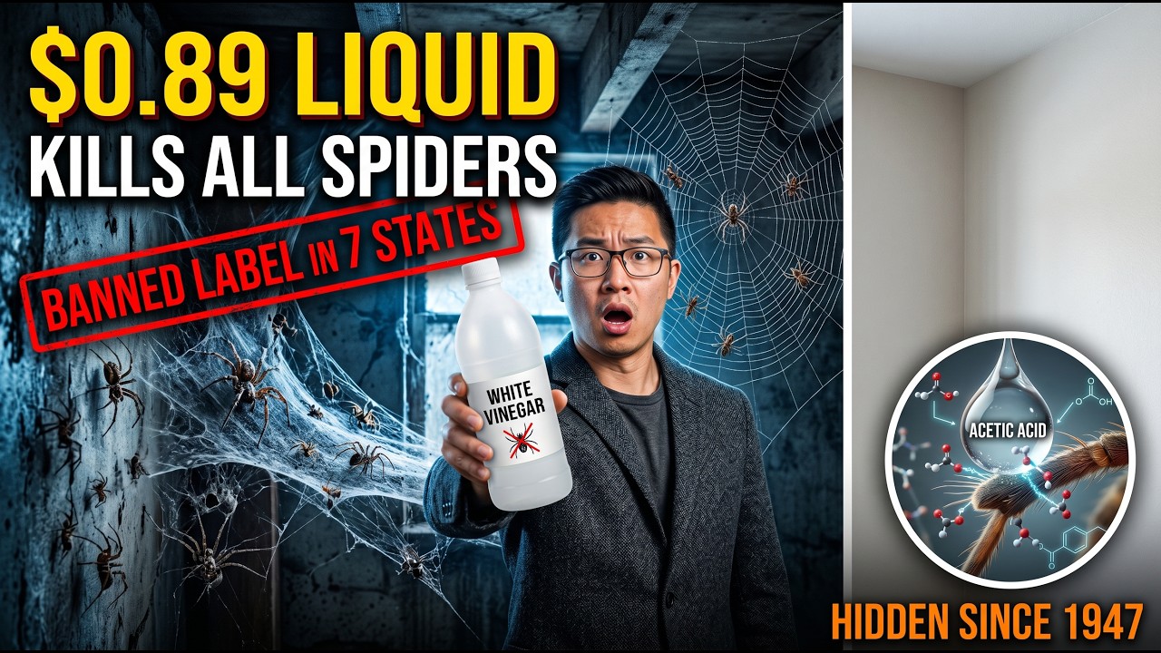 $0 89 Liquid ELIMINATES All Spiders in Your Home FOREVER  No Exterminator  Big Pest BANNED the Label