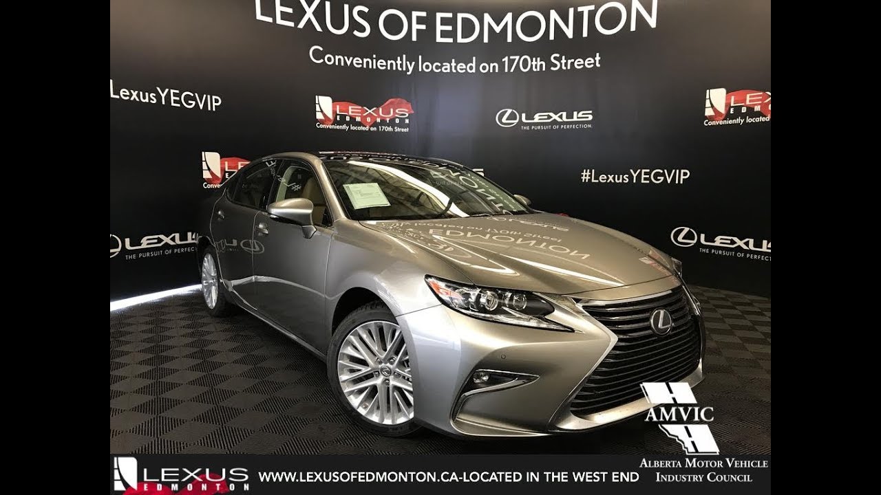 Silver 2018 Lexus ES 350 Executive Package Walkaround Review South Edmonton Alberta