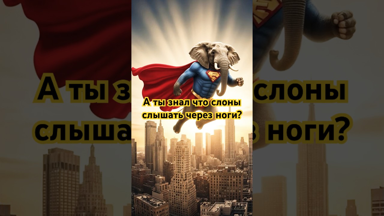 А ты знал, что слоны могут слышать через ноги? #shorts  #факты #слоны