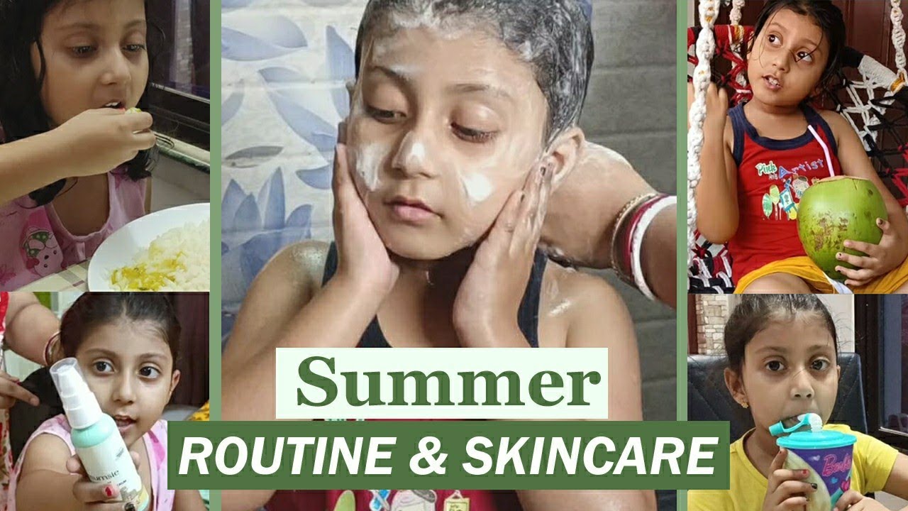 Amy's Daily Routine in Summer🌞||My Daughter Skin care Routine||এমির ত্বকের যত্নে যা যা ব্যবহার করি||
