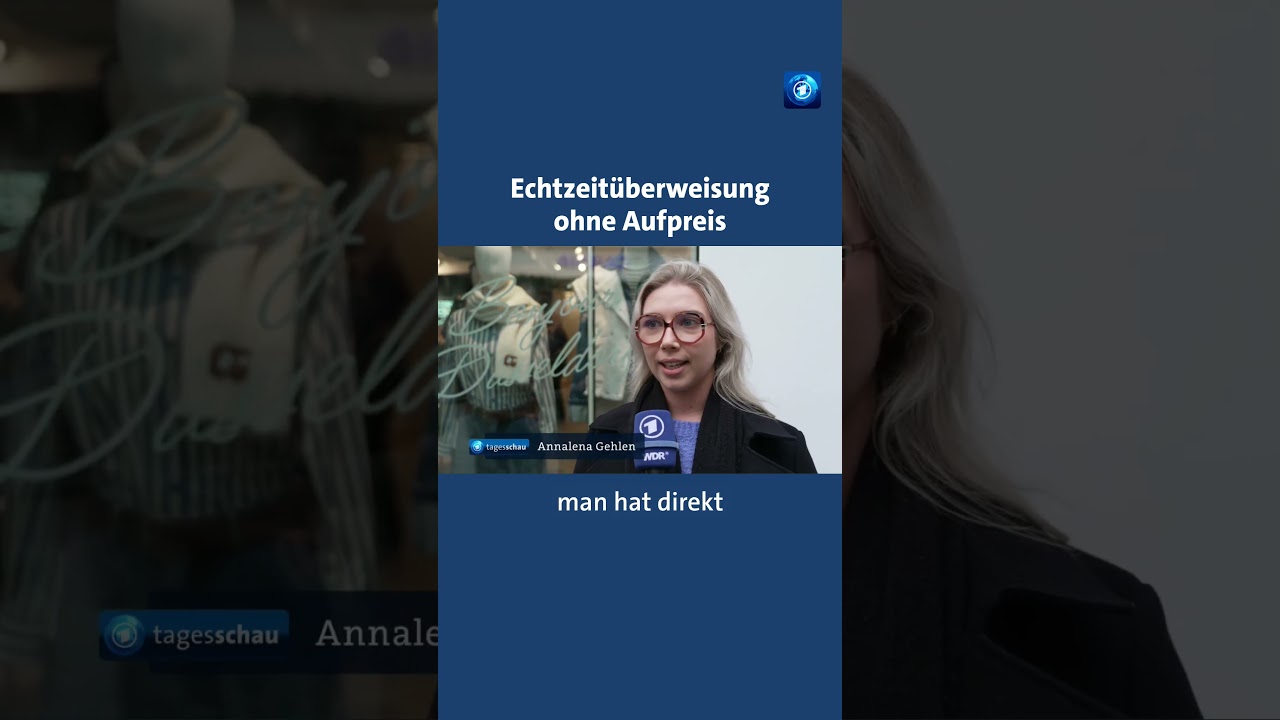 Seit heute sind Echtzeit&uuml;berweisungen kostenlos #geld #bank #finanzen #tagesschau #nachrichten