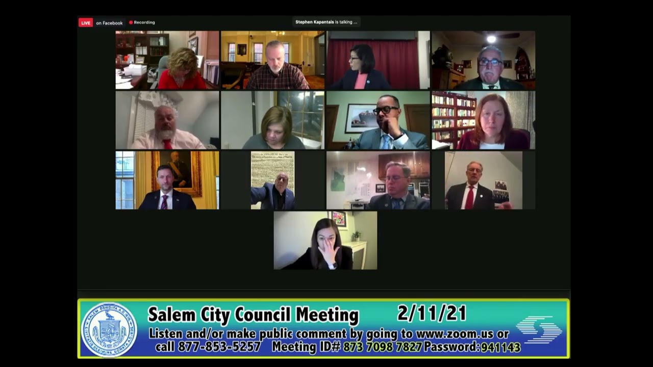 Salem, Massachusetts City Council Meeting 2/11/21
