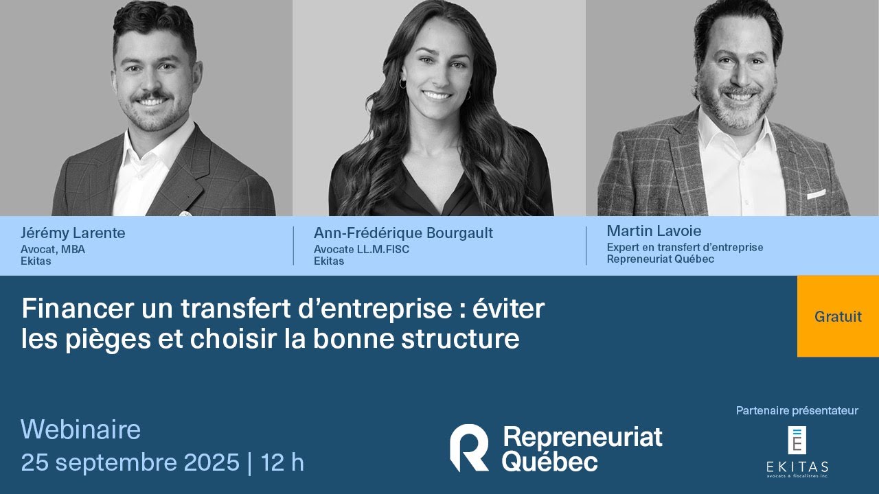 Webinaire | Financer un transfert d’entreprise : éviter les pièges et choisir la bonne structure