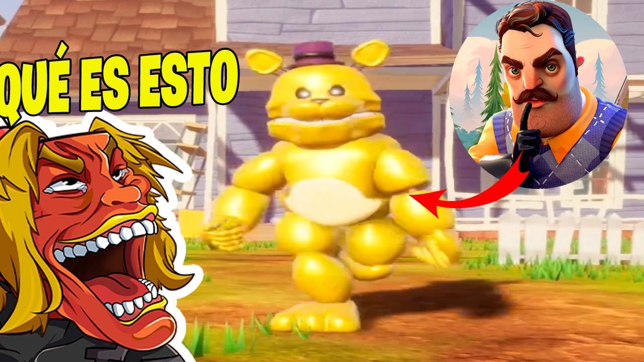 FREDBEAR en HELLO NEIGHBOR es un MEME XD