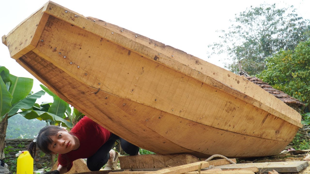 Easy way to make a wooden boat from many pieces of wooden planks the old-fashioned way Ep2