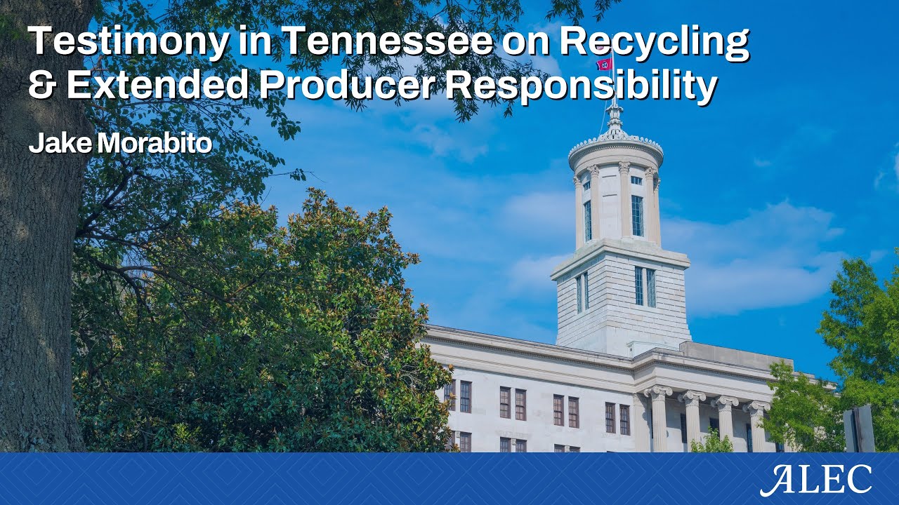 Jake Morabito Testimony in Tennessee: Recycling & Extended Producer Responsibility