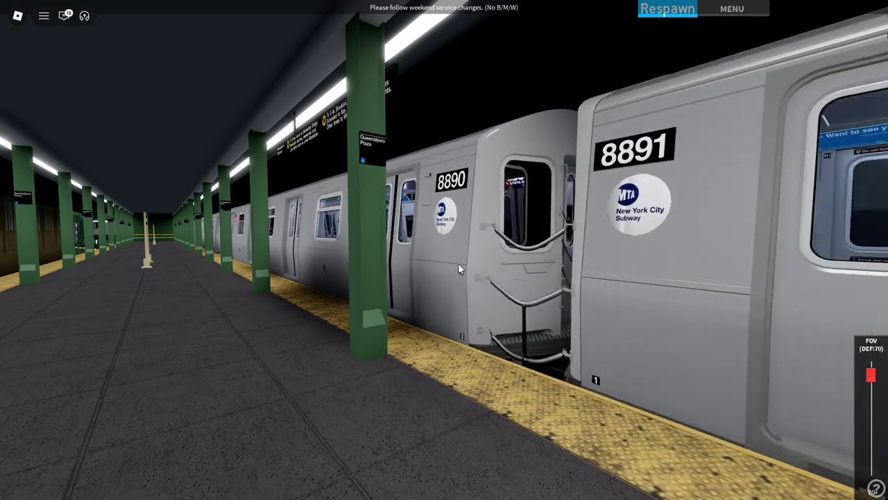 Kawasaki R160B-2 Siemens (N) Train at Queensboro Plaza (MTAoR)