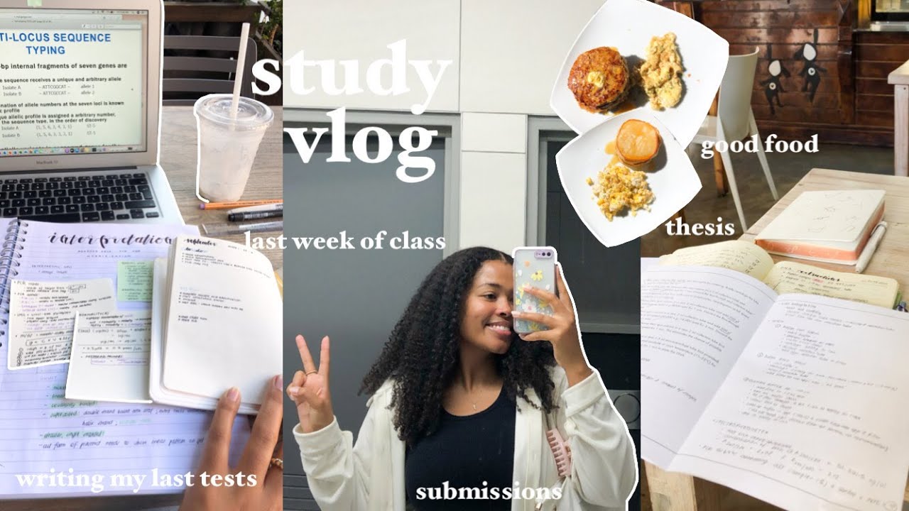 STUDY VLOG | writing my last tests, working on my thesis, a lot of revision, good food & more📝