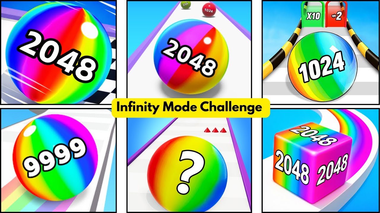 Ball Run 2048, Jelly Run, Infinity Mode Challenge | Satisfying Ball Games Hub LIVE 🔴 24/7
