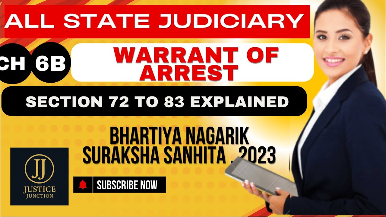 Chapter 6  B  | Warrant of Arrest | Section 72, 73, 74,75, 76, 77, 78,79,80,81, 82, 83 BNSS |