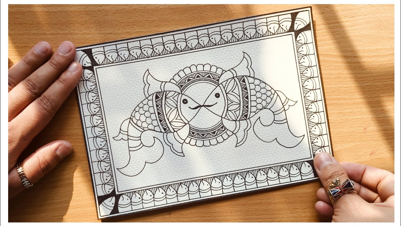 Kohbar Series | Madhubani Fish Motif Part :1 | How to Draw Madhubani Fish | Kohbar Elements |