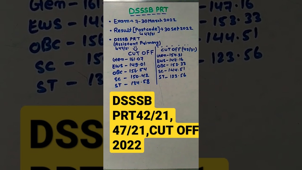 Dsssb prt cut off 2022😳🔥#dsssb,#dsssbprt, #ctet2022, #way to teacher