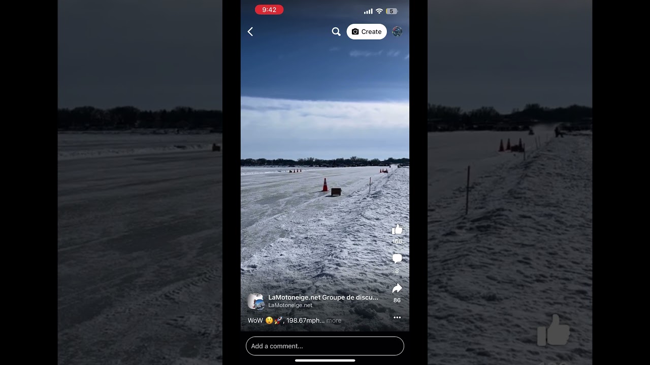 198 mph on a snowmobile wow 😯
