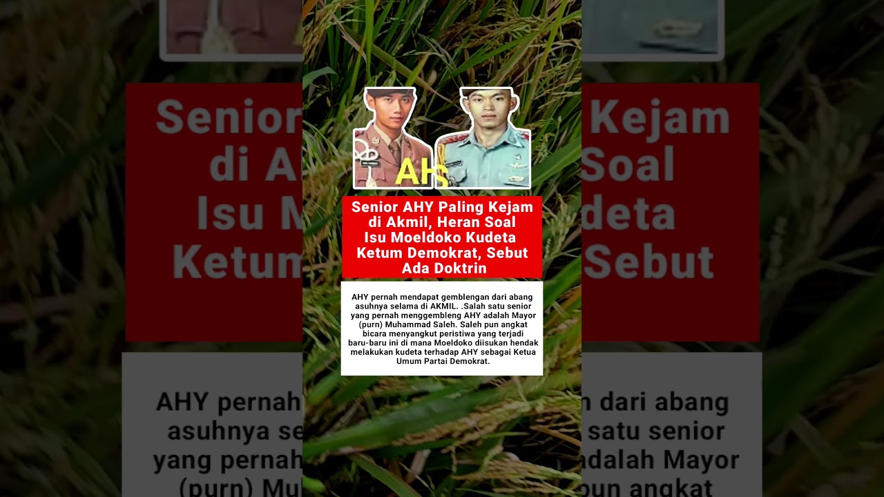 Senior TNI AHY Paling Kejam di Akmil, Heran Soal Isu Moeldoko Kudeta Demokrat