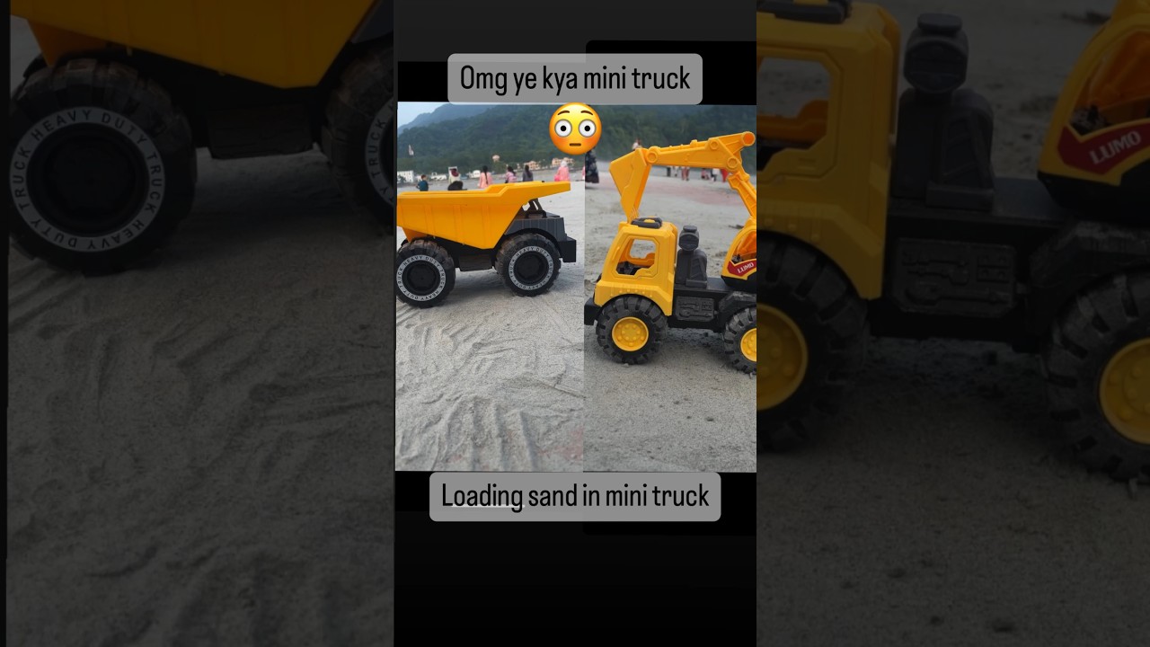 loading sand in mini truck