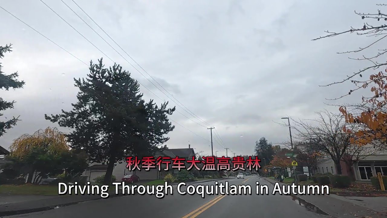 Driving Through Coquitlam in Autumn , CA