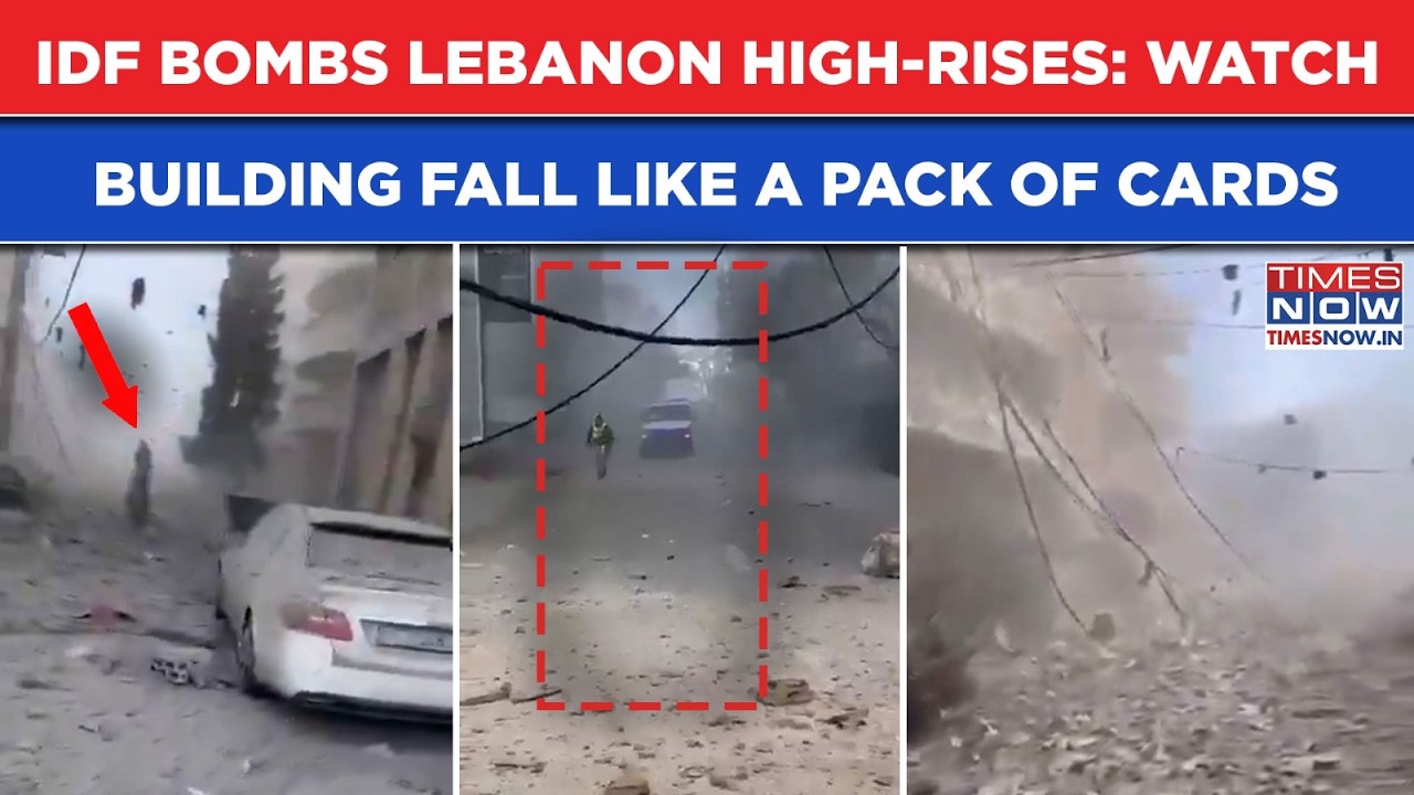 Battleground Lebanon: IDF Bombs Many High-Rises| Watch Buildings Fall Like Pack Of Cards In Minutes
