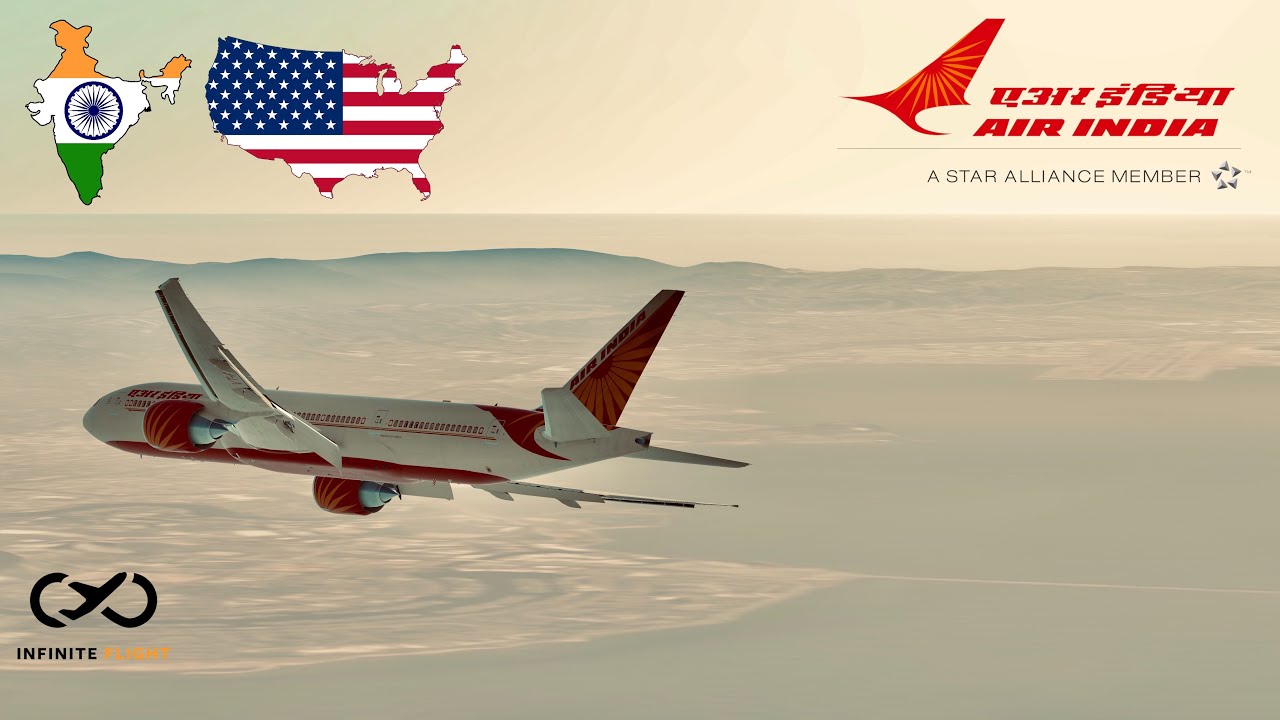 Infinite Flight GLOBAL: Bangalore (BLR) to San Francisco (SFO) | Air India | Boeing 777-200LR￼