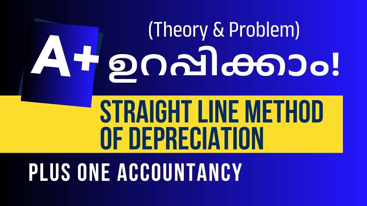 Was it that easy? Straight line method of DEPRECIATION problem|Plus One Accountancy