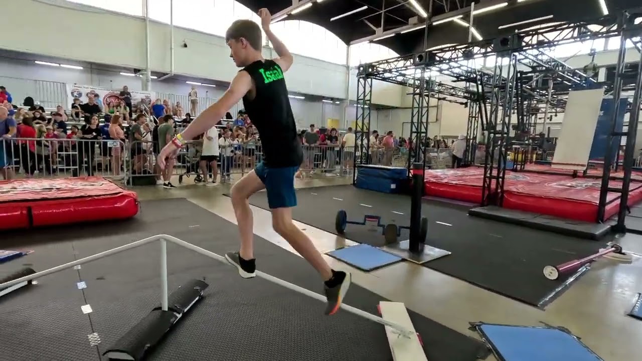 Isaiah's ninja run at the UNAA ninja world finals 2025