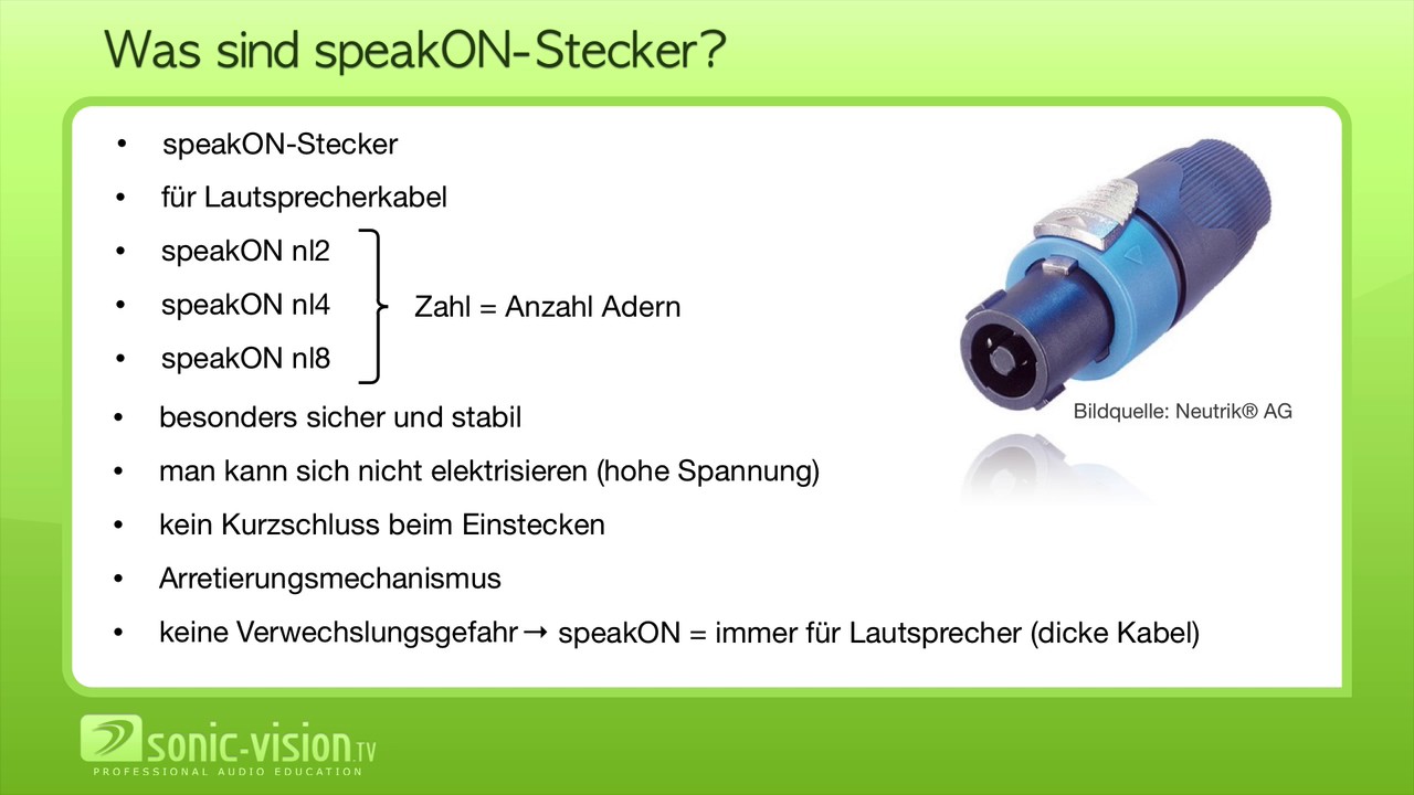 4.21 Stecker und Kabel für analoge Audiosignale