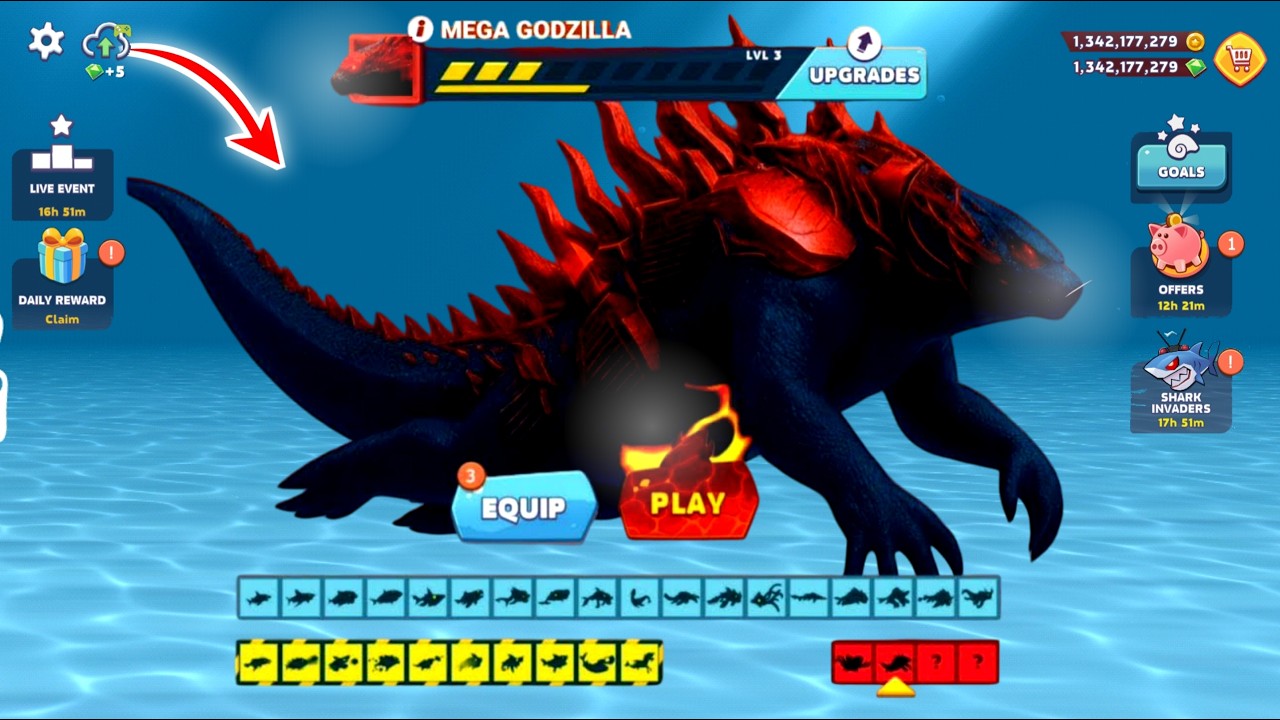 ALL SHARKS UNLOCKED HACK | HUNGRY SHARK EVOLUTION GAMEPLAY + NEW FANMADE MAGMAJIRA SKIN UNLOCKED