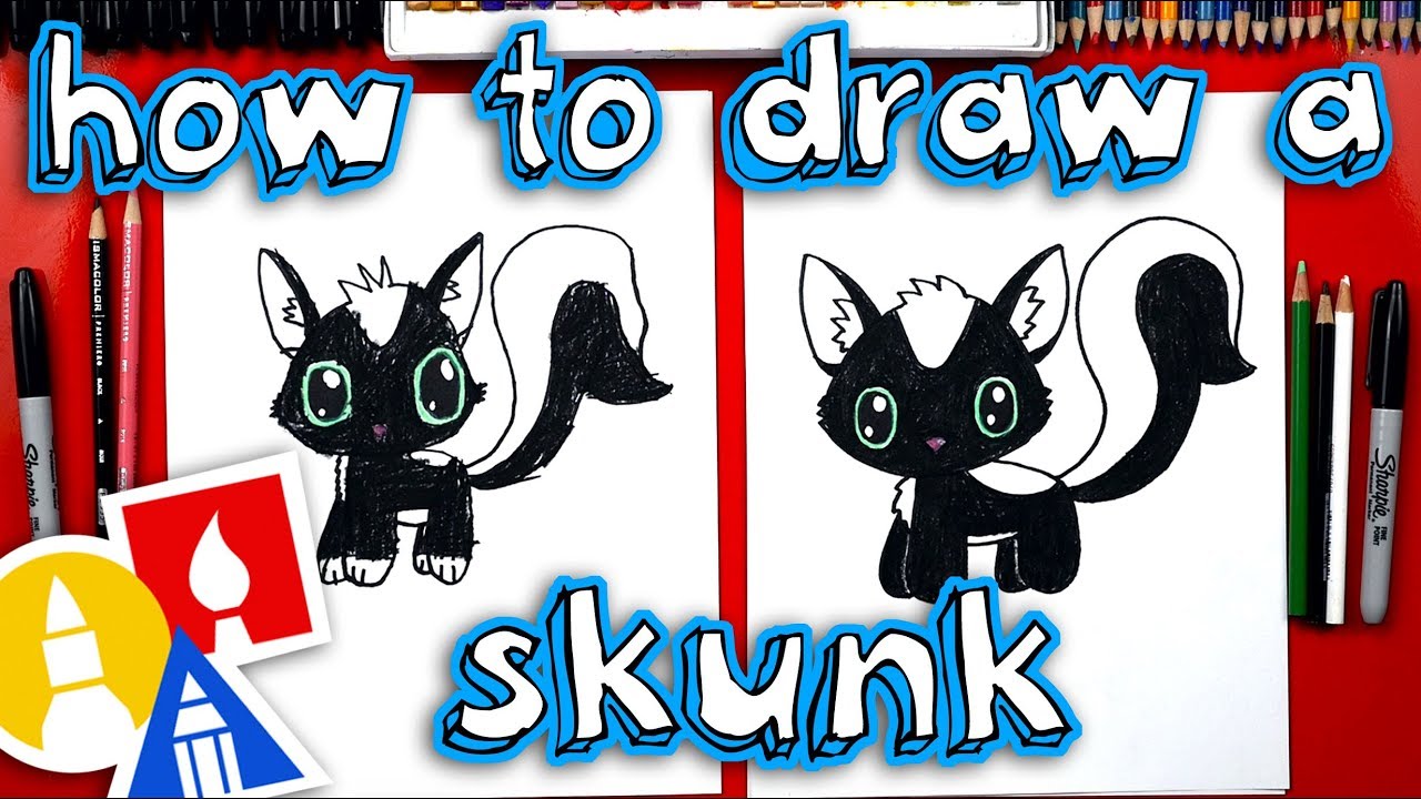 How To Draw A Cartoon Skunk