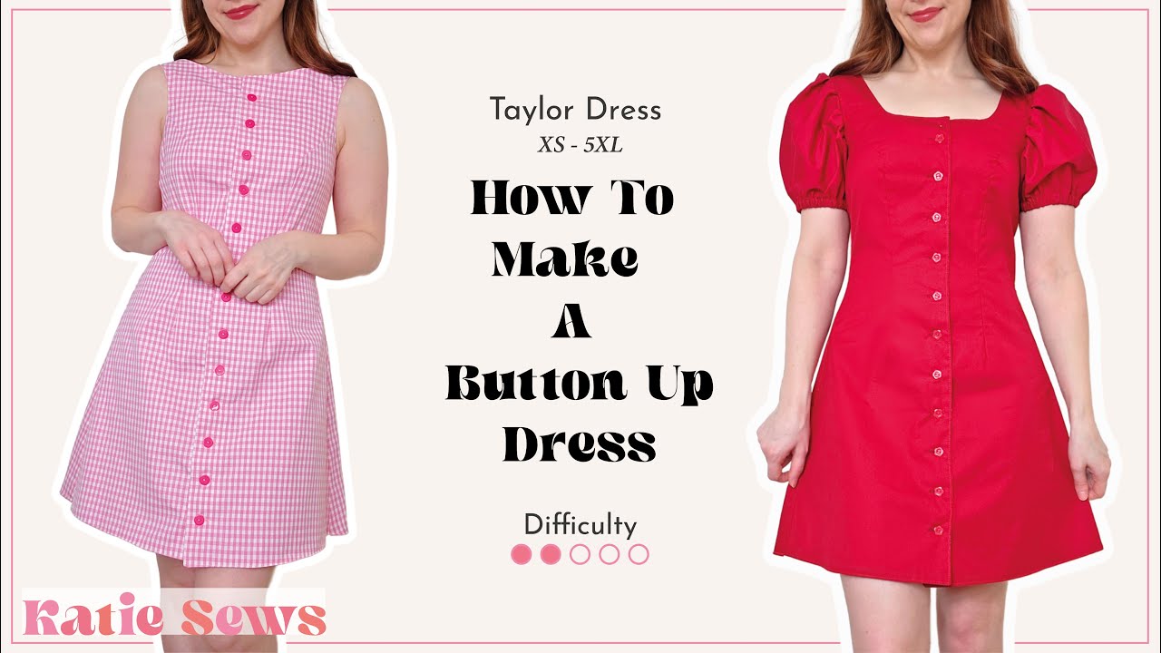 How To Make A Button Front Dress | Taylor Pattern | Beginner Friendly